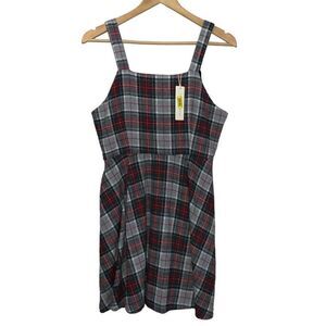 NWT Copper Key Plaid Pinafore Dress size S
